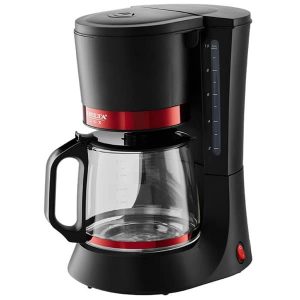 Кофеварка Delta LUX DL-8152 черная/красная