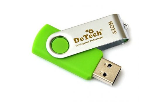 USB флеш 32 Gb DeTech ротатор металл