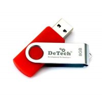 USB флеш 8 Gb DeTech ротатор метал