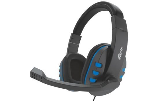 Компьютерная гарнитура Ritmix RH-555M Gaming Black-Blue