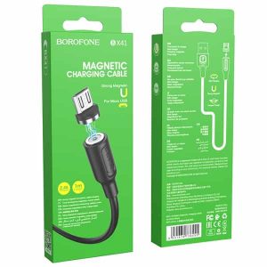 Кабель microUSB магнит Borofone BX41 Black