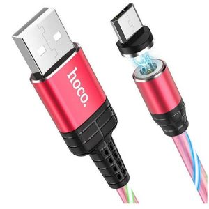 Кабель microUSB магнит Hoco U90 Red