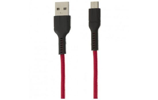 Кабель Hoco U31 microUSB 1m Red