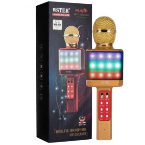 Микрофон-караоке беспроводной WSTER WS-1828 Gold