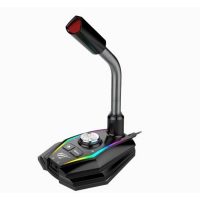 Микрофон Havit HV-GK56 black USB, RGB подсветка 