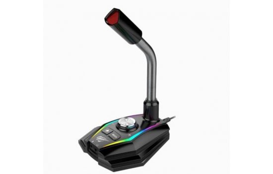 Микрофон Havit HV-GK56 black USB, RGB подсветка 