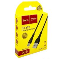 Кабель Type-C Hoco DU24 Giraffe (Long pin 8mm) Black