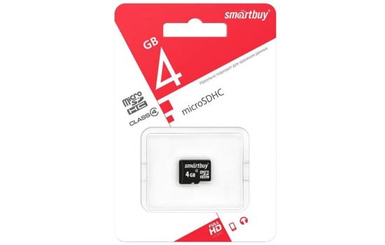 Карта памяти SmartBuy microSDHC Class 4 4 GB