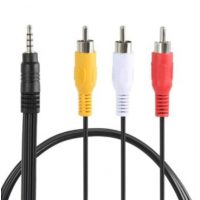 Аудиокабель DeTech 3RCA-3.5mm 1.2m 