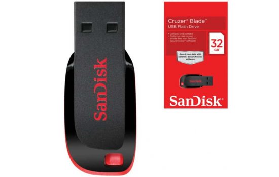 USB накопитель Sandisk 32 GB Cruzer Blade (SDCZ50-035G-B35) Black-Red