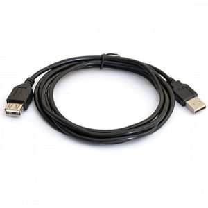 USB удлинитель DeTech 0.8м black (пакет)