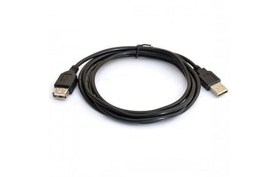 USB удлинитель DeTech 0.8м black (пакет)