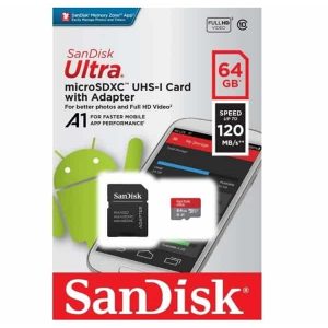 Карта памяти SanDisk 64GB Ultra microSDXC Class 10 + SD adapter