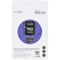 Карта памяти MicroSD 64GB VIXION Class 10 с SD адаптером