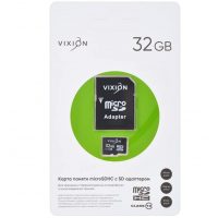 Карта памяти MicroSD 32GB VIXION Class 10 с SD адаптером