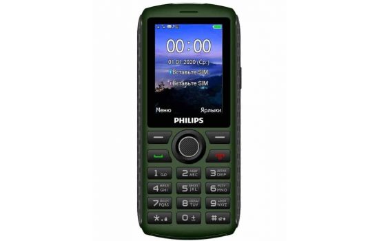 Телефон Philips E218 Green