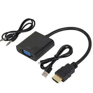 DeTech HDMI-VGA с питанием и аудиовыходом