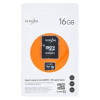 Карта памяти MicroSD 16GB VIXION Class 10 с SD адаптером