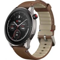 Смарт-часы Amazfit GTR 4 Silver / ремешок коричневый