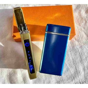 Зажигалка  USB металлическая Lighter 10108 Blue ,Gold