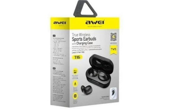 Наушники беспроводные Awei T16 TWS Bluetooth Black