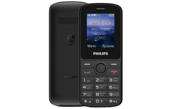 Philips Xenium E2101 1.77" 1000mAh Black, Blue