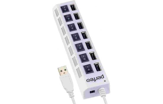 USB-HUB Perfeo PF-VI-H033 2.0 7USB White