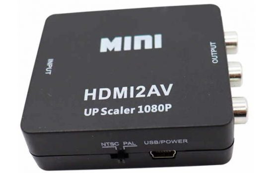 Переходник HDMI 2AV UP Scaler 1080P