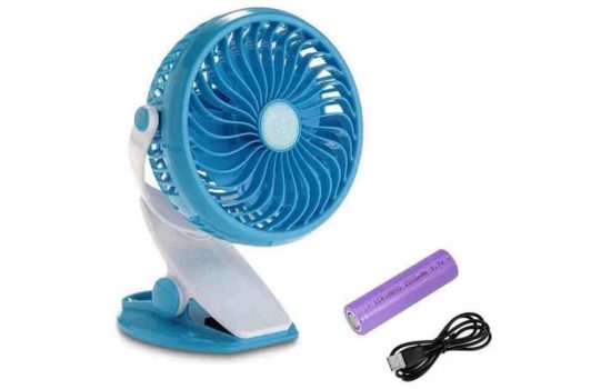 Вентилятор Mini Fan ML-F168 USB+акб 18650 Blue/Green