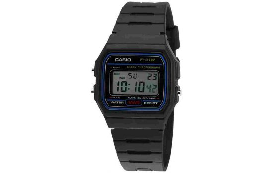 Часы наручные Casio F-91W (WR 3 BAR) Silver