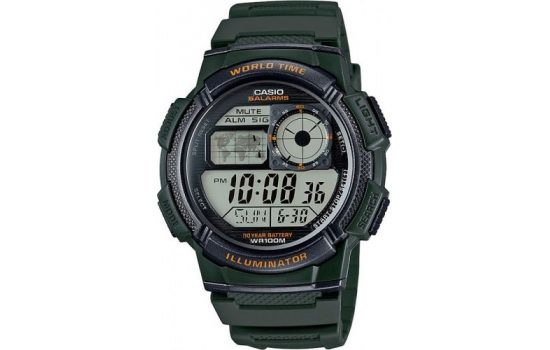 Часы Casio AE-1000W-3AVDF Green