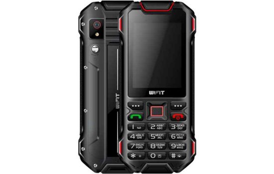 Телефон Wifit Wirug F1 2500mAh Black, Black-Red