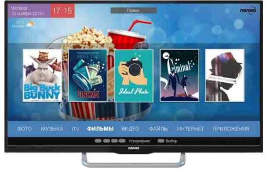 Телевизор ASANO 40" 40LF7030S Full HD,60Гц,Wi-Fi,SMART TV, Android TV Black