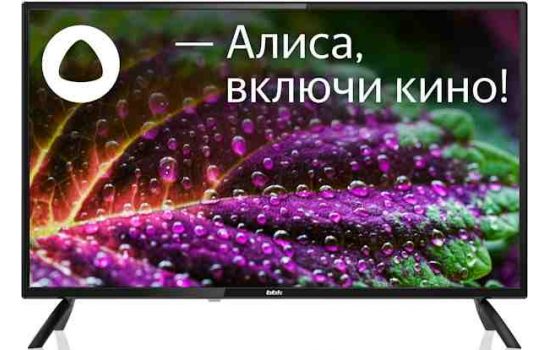 Телевизор BBK 32" 32LEX-7257, 60 Гц, Wi-Fi, Smart TV, Яндекс.ТВ Black