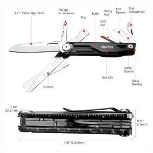 Мультитул Xiaomi NexTool Knight EDC Multifunctional Knife KT5524 NE20154 Black