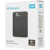 Внешний HDD 1Tb WD Elements 2.5 USB 3.0 Black