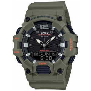 Часы наручные Casio HDC-700-3AVDF WR100 (10 atm) Black-Green