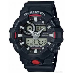 Часы наручные Casio G-Shock GA-700-1ADR WR200 (20 atm) Black-red