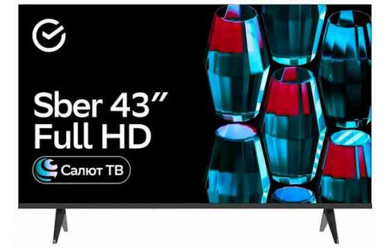 Телевизор Sber 43" SDX 43F2139 Full HD,60 Гц,Wi-Fi, Smart TV, Салют ТВ