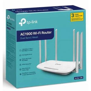 Wi-Fi роутер TP-Link Archer C86 AC1900 Гигабитный, 2 диапазона, 6 антенн