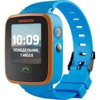 Смарт часы детские Geozon Aqua Glonas/GPS/LBS/Wi-Fi Blue