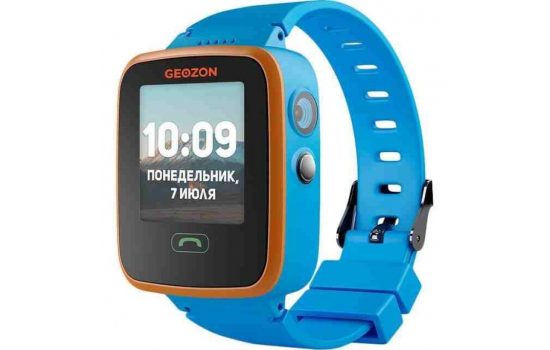 Смарт часы детские Geozon Aqua Glonas/GPS/LBS/Wi-Fi Blue