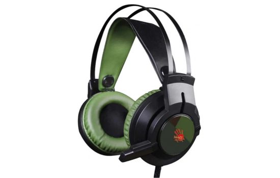 Игровая гарнитура A4TECH Bloody J450, 7,1,RGB,USB 1,8м Black-Green