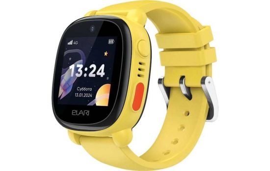 Детские смарт-часы Elari KP-4G Lite GPS, 4G, Аудио/Видео, IP54 Yellow 