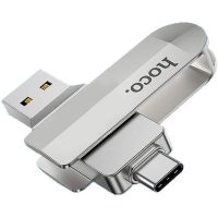 USB накопитель 32 Gb Hoco UD10 USB+Type-C 2 in1 metal Silver