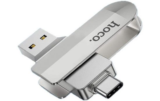 USB накопитель 64 Gb Hoco UD10 USB+Type-C 2 in1 metal Silver