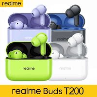 Наушники беспроводные Realme Buds T200 Black, White, Green, Purple