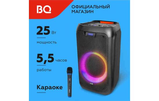 Портативная колонка BQ PBS-1008 Bt,Fm,microSD USB 25Вт Black