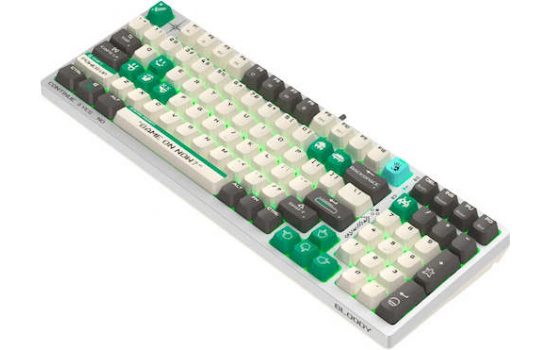 Игровая клавиатура механическая A4Tech Bloody S98 Pixels Green USB LED White-Beige