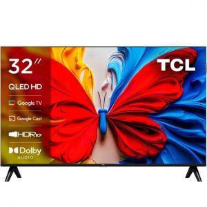 Телевизор TCL 32" 32S4K-UZ Qled 1920x1080, Full HD, 60Ггц, Wi-Fi, Smart TV, Google TV Black